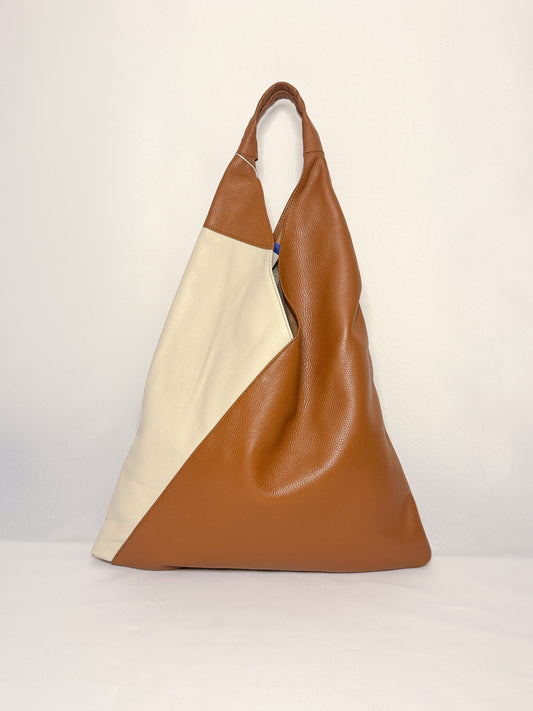Shopping Bag - Brown & Beige