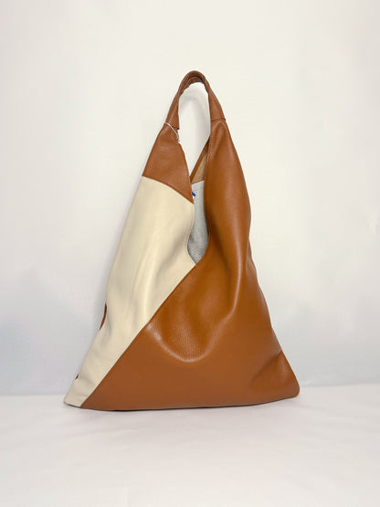 Shopping Bag - Brown & Beige